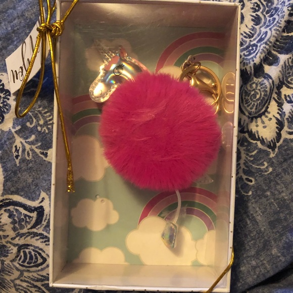 sheffield home Accessories - BN unicorn pompom key chain sheffield home Accessories - BN unicorn pompom key chain